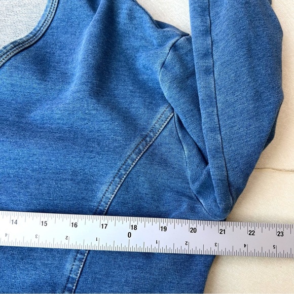 J.Jill Denim Sweatshirt V Neck with Women Size Small - Picture 4 of 7